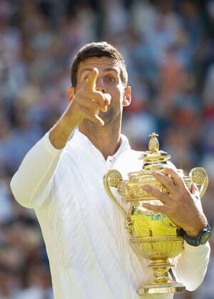 Novak Djokovic (SRB) mit dem Pokal, Trophäe, Siegerehrung, Praesentation Copyright: xJuergenxHasenkopfx