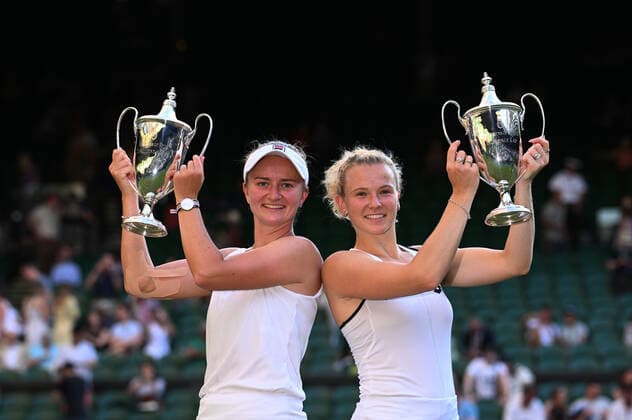 2022 Wimbledon Barbora Krejcikova, (CZE) and Katerina Siniakova , (CZE)