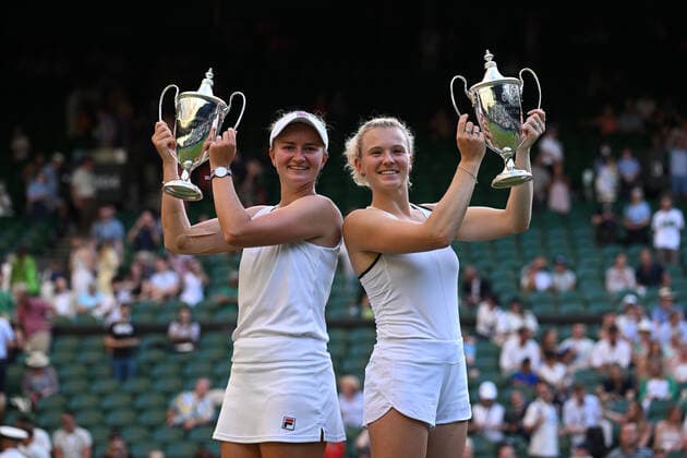 2022 Wimbledon Barbora Krejcikova, (CZE) and Katerina Siniakova , (CZE)