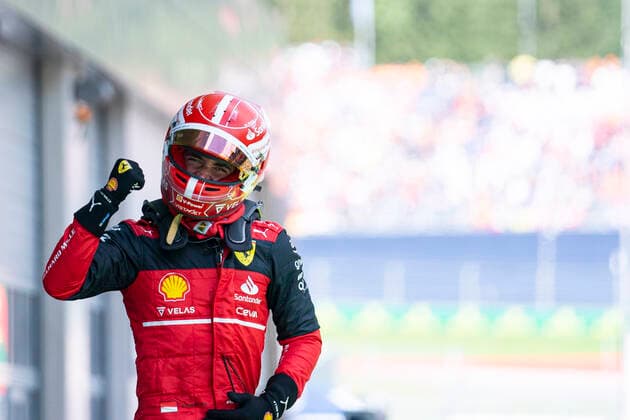 July 10, 2022, Spielberg, Austria: CHARLES LECLERC of Monaco (Scuderia Ferrari) celebrates after winning the 2022 FIA Formula One Austrian Grand Prix at the Red Bull Ring. Spielberg Austria - ZUMAg147 20220710_zap_g147_002 Copyright: xJamesxGasperottix