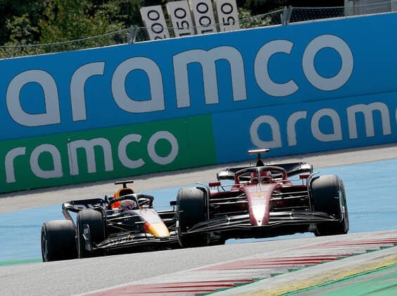 F1 Grand Prix of Austria Charles Leclerc (MCO), Scuderia Ferrari, Max Verstappen (NEL), Oracle Red Bull Racing during the Formula 1 Championship 2022 Austrian Grand Prix - Race on July 10, 2022 at the Red Bull Ring in Spielberg, Austria Spielberg Austria  Copyright: xAlessioxDexMarcox originalFilename:livemedia-2022aust220710_np7aR.jpg