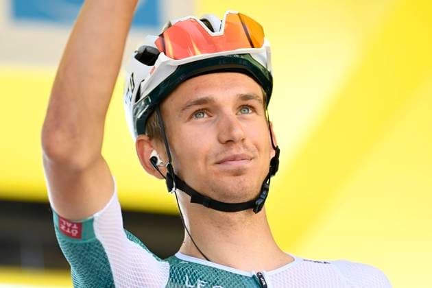 MEGEVE, FRANCE - JULY 12 : Kamna Lennard (GER) of BORA - hansgrohe during stage 10 of the 109th edition of the 2022 Tour de France cycling race, a stage of 148 kms with start in Morzine Les Portes du Soleil and finish in Megeve on July 12, 2022 in Megeve, France, 12 07 2022 ( Motordriver Kenny Verfaillie - Tour de France 2022 - Stage 10 PhotoNews Panoramic 