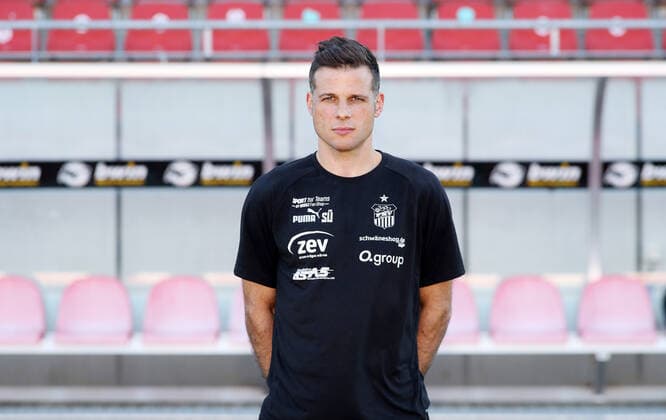 Teampraesentation Zwickau 12.07.2021 Torwarttrainer Steffen Süßner Suessner (Zwickau); FSV Zwickau; 3.Liga, Porträttermin 2022 2023 , Zwickau, 12.07.2021, GGZ Arena Zwickau, Fussball ,