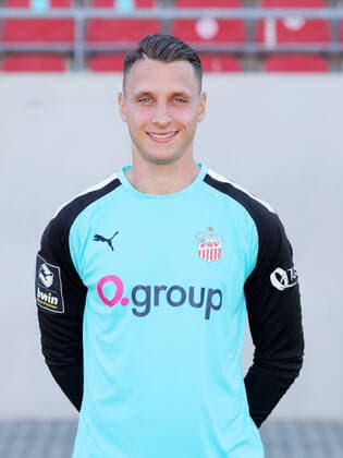 Teampraesentation Zwickau 12.07.2021 Torhüter Lucas Hiemann (30, Zwickau); FSV Zwickau; 3.Liga, Porträttermin 2022 2023 , Zwickau, 12.07.2021, GGZ Arena Zwickau, Fussball ,