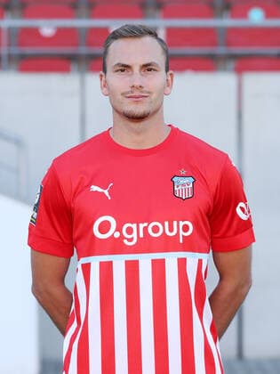 Teampraesentation Zwickau 12.07.2021 Leonhard von Schroetter (29, Zwickau); FSV Zwickau; 3.Liga, Porträttermin 2022 2023 , Zwickau, 12.07.2021, GGZ Arena Zwickau, Fussball ,