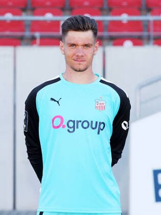 Teampraesentation Zwickau 12.07.2021 Torhüter Max Sprang (26, Zwickau); FSV Zwickau; 3.Liga, Porträttermin 2022 2023 , Zwickau, 12.07.2021, GGZ Arena Zwickau, Fussball ,