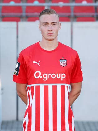 Teampraesentation Zwickau 12.07.2021 Lukas Krüger Krueger (23, Zwickau); FSV Zwickau; 3.Liga, Porträttermin 2022 2023 , Zwickau, 12.07.2021, GGZ Arena Zwickau, Fussball ,