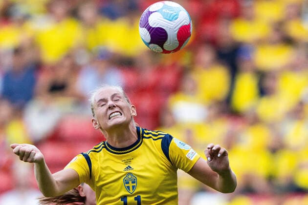 220713 Stina Blackstenius of Sweden during the UEFA Women s Euro 2022 group stage match between Sweden and Switzerland on July 13, 2022 in Sheffield. Photo: Ludvig Thunman BILDBYRAN kod LT LT0371 fotboll football soccer fotball fotbolls-em europamästerskap em uefa womens euro sverige sweden switzerland schweiz dam bbeng landskamp Copyright: LUDVIGxTHUNMAN BB220713LT102