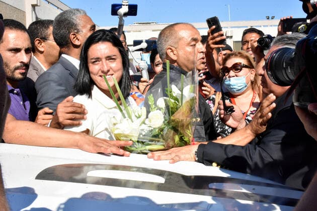 July 13, 2022, Tunis, Tunisia: Tunisian tennis player Ons Jabeur seen upon her return to the capital of Tunis from Wimbledon Hailing her as the nation s pride and ambassador of happiness , Tunisians remained enthralled with tennis star Ons Jabeur, celebrating her presence in the prestigious Wimbledon final despite her loss. Tunis Tunisia - ZUMAs197 0162823126st Copyright: xJdidixWassimx