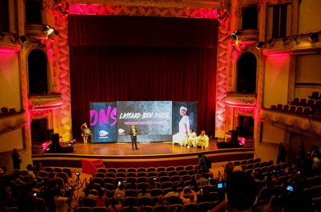 July 15, 2022, Tunis, Tunisia: Tunis, Tunisia. 15 July 2022. Tennis player Ons Jabeur is cheered and acclaimed by fans at the Municipal theatre in Tunis. Ons Jabeur has recently returned to Tunisia after arriving second at the Grand Slam women single at Wimbledon and narrowly missing out on winning her first Grand Slam Tunis Tunisia - ZUMAd99_ 0162942897st Copyright: xHasanxMradx