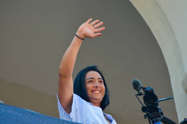 July 15, 2022, Tunis, Tunisia: Tunis, Tunisia. 15 July 2022. Tennis player Ons Jabeur is cheered and acclaimed by fans at the Municipal theatre in Tunis. Ons Jabeur has recently returned to Tunisia after arriving second at the Grand Slam women single at Wimbledon and narrowly missing out on winning her first Grand Slam Tunis Tunisia - ZUMAd99_ 0162942989st Copyright: xHasanxMradx