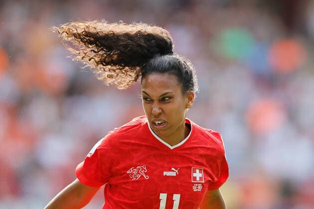 EM 2022, Frauen, Schweiz - Niederlande 17th July 2022, Bramall Lane, Sheffield, England: Womens European International football, Switzerland versus Netherlands; Coumba Sow of Switzerland  ActionPlus12409634 RogerxEvans