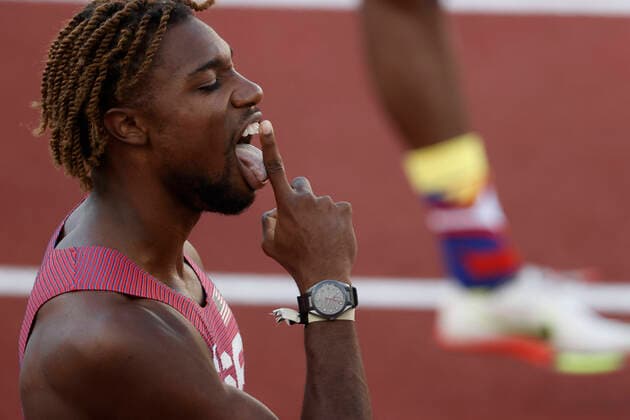 Bilder des Jahres 2022, Sport 07 Juli Sport Themen der Woche KW29 Sport Bilder des Tages US Noah Lyles reacts after the 200m men event during the World Athletics Championships at Hayward Paark in Eugene, USA, 19 July 2022. World Athletics Championships !ACHTUNG: NUR REDAKTIONELLE NUTZUNG!  Copyright: xKaixForsterlingx AMDEP4081 20220720-9101264ef18e789ae1487bc7867faf8a584db78d