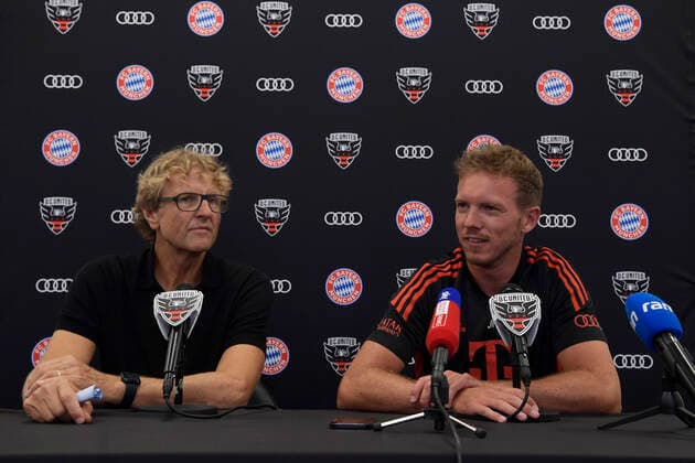 Sport Themen der Woche KW29 July 19, 2022, Washington, Distric of Columbia, USA: FC Bayern Munich Coach JULIAN NAGELSMANN(right) speaks during press conference, PK, Pressekonferenz prior to the friendly match with DC United, today on July 19, 2022 at Audi Field in Washington DC, USA. Washington USA - ZUMAn298 0163074497st Copyright: xLeninxNollyx