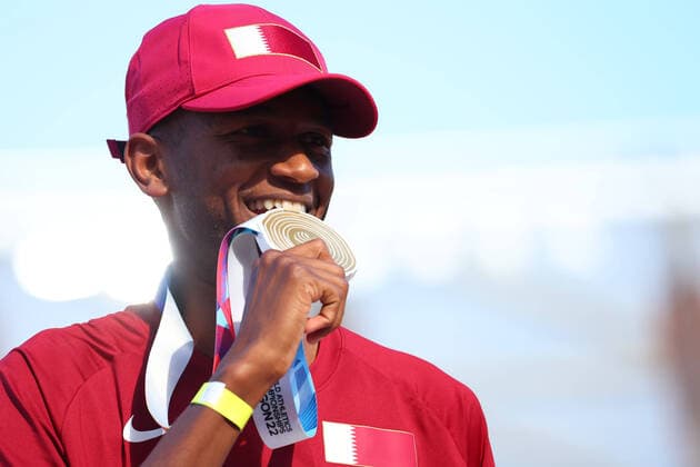 Mutaz Essa Barshim (QAT), JULY 19, 2022 - Athletics : IAAF World Championships Oregon 2022 Men s High Jump Award ceremony at Hayward Field, Eugene, Oregon, USA.  (193910449)