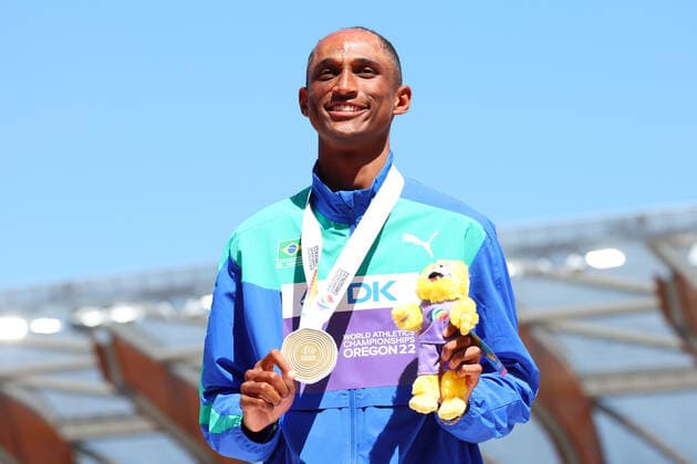 Alison Dos Santos (BRA), JULY 20, 2022 - Athletics : IAAF World Championships Oregon 2022 Men s 400mH Award ceremony at Hayward Field, Eugene, Oregon, USA.  (194010808)