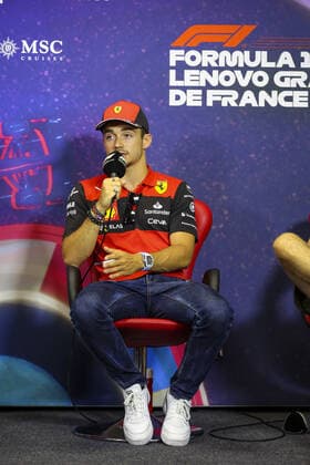 LECLERC Charles (mco), Scuderia Ferrari, portrait during the press conference, PK, Pressekonferenz prior to the Formula 1 Lenovo Grand Prix de France, French Grand Prix 2022, 12th round of the 2022 FIA Formula One World Championship, WM, Weltmeisterschaft from July 22 to 24, 2022 on the Circuit Paul Ricard, in Le Castellet, France - F1 - FRENCH GRAND PRIX 2022 DPPI Panoramic AV6_9343