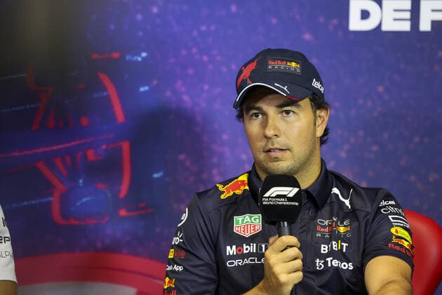 PEREZ Sergio (mex), Red Bull Racing, portrait during the press conference, PK, Pressekonferenz prior to the Formula 1 Lenovo Grand Prix de France, French Grand Prix 2022, 12th round of the 2022 FIA Formula One World Championship, WM, Weltmeisterschaft from July 22 to 24, 2022 on the Circuit Paul Ricard, in Le Castellet, France - F1 - FRENCH GRAND PRIX 2022 DPPI Panoramic AV6_9687