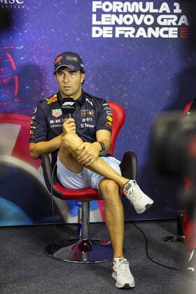 PEREZ Sergio (mex), Red Bull Racing, portrait during the press conference, PK, Pressekonferenz prior to the Formula 1 Lenovo Grand Prix de France, French Grand Prix 2022, 12th round of the 2022 FIA Formula One World Championship, WM, Weltmeisterschaft from July 22 to 24, 2022 on the Circuit Paul Ricard, in Le Castellet, France - F1 - FRENCH GRAND PRIX 2022 DPPI Panoramic AV6_9699