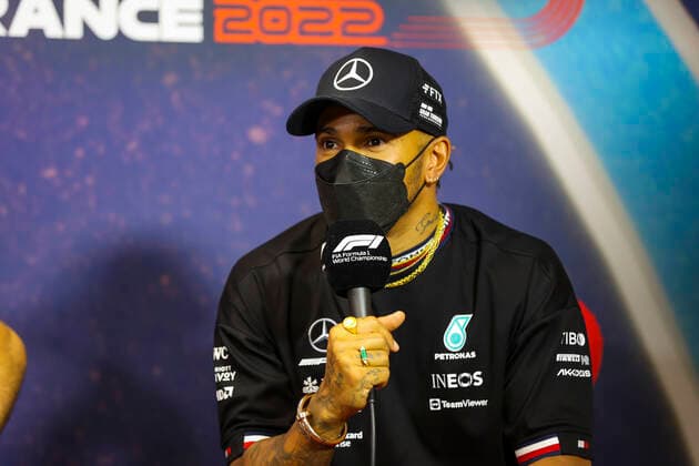 44 Lewis Hamilton (GBR, Mercedes-AMG Petronas F1 Team), F1 Grand Prix of France at Circuit Paul Ricard on July 21, 2022 in Le Castellet, France. (Photo by HOCH ZWEI) Le Castellet France