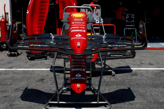 Ferrari F1-75 front wing, F1 Grand Prix of France at Circuit Paul Ricard on July 21, 2022 in Le Castellet, France. (Photo by HOCH ZWEI) Le Castellet France