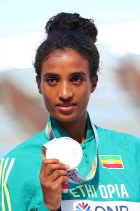 Mekides Abebe (ETH), JULY 21, 2022 - Athletics : IAAF World Championships Oregon 2022 Women s 3000m SC Award ceremony at Hayward Field, Eugene, Oregon, USA.  (194093718)