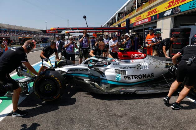 19 Nyck de Vries (NLD, Mercedes-AMG Petronas F1 Team), F1 Grand Prix of France at Circuit Paul Ricard on July 22, 2022 in Le Castellet, France. (Photo by HOCH ZWEI) Le Castellet France