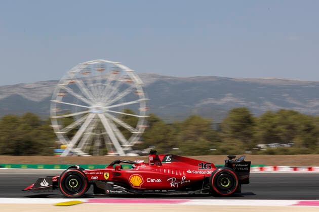 16 Charles Leclerc (MCO, Scuderia Ferrari), F1 Grand Prix of France at Circuit Paul Ricard on July 22, 2022 in Le Castellet, France. (Photo by HOCH ZWEI) Le Castellet France