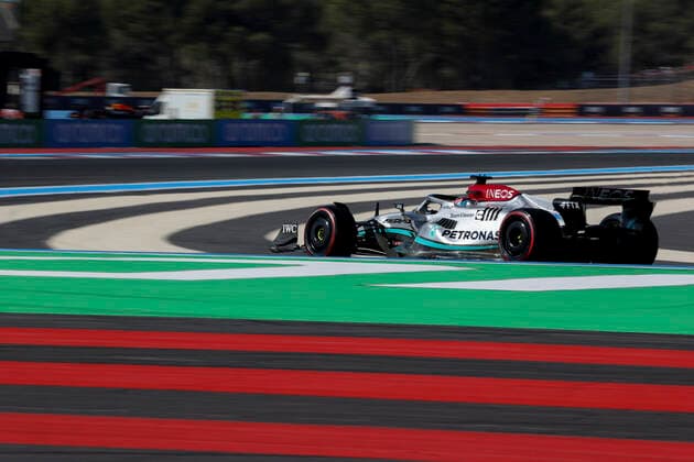 63 George Russell (GBR, Mercedes-AMG Petronas F1 Team), F1 Grand Prix of France at Circuit Paul Ricard on July 22, 2022 in Le Castellet, France. (Photo by HOCH ZWEI) Le Castellet France