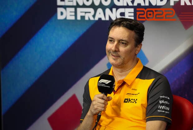 press conference, PK, Pressekonferenz with KEY James (gbr), Technical Director of McLaren F1 Team, portrait during the Formula 1 Lenovo Grand Prix de France, French Grand Prix 2022, 12th round of the 2022 FIA Formula One World Championship, WM, Weltmeisterschaft from July 22 to 24, 2022 on the Circuit Paul Ricard, in Le Castellet, France - F1 - FRENCH GRAND PRIX 2022 DPPI Panoramic 00122028_AV6_1562