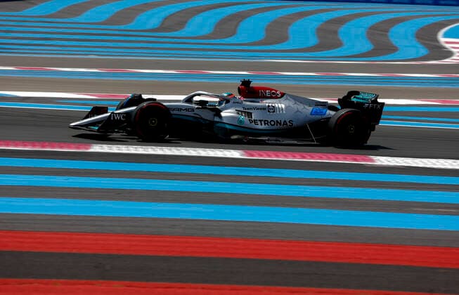 Sport Bilder des Tages 63 George Russell (GBR, Mercedes-AMG Petronas F1 Team), F1 Grand Prix of France at Circuit Paul Ricard on July 23, 2022 in Le Castellet, France. (Photo by HOCH ZWEI) Le Castellet France