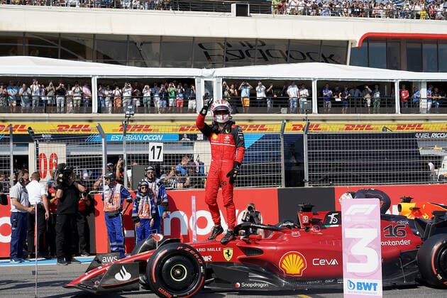 FORMULA 1 LENOVO GRAND PRIX DE FRANCE 2021 23.07.2022, Circuit Paul Ricard, Le Castellet, FORMULA 1 LENOVO GRAND PRIX DE FRANCE 2021 , im Bild Poleposition für Charles Leclerc (MCO), Scuderia Ferrari