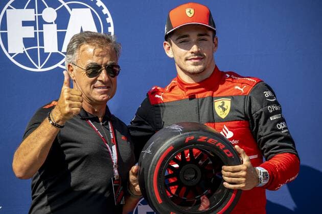 Le Castellet - 23-07-2022, Circuit Paul Ricard, Jean Alesi and Charles Leclerc at the Formula 1 French Grand Prix, Formula 1 French Grand Prix Friday  x17529783x Copyright: