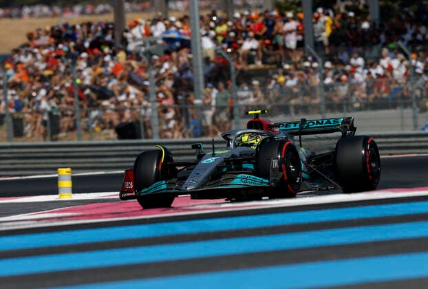 44 Lewis Hamilton (GBR, Mercedes-AMG Petronas F1 Team), F1 Grand Prix of France at Circuit Paul Ricard on July 23, 2022 in Le Castellet, France. (Photo by HOCH ZWEI) Le Castellet France