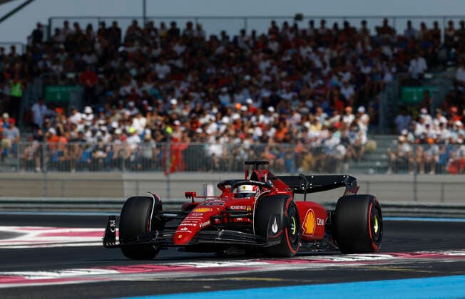 16 Charles Leclerc (MCO, Scuderia Ferrari), F1 Grand Prix of France at Circuit Paul Ricard on July 23, 2022 in Le Castellet, France. (Photo by HOCH ZWEI) Le Castellet France