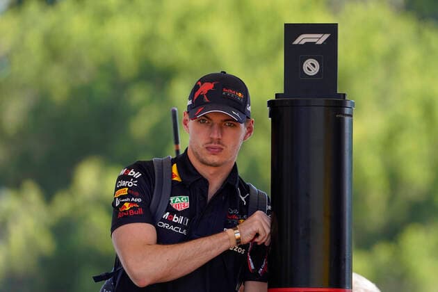 July 24, 2022, Le Castellet, Mezzolombardo, France: MAX VERSTAPPEN of the Netherlands and Red Bull Racing arrives in the paddock before the 2022 FIA Formula 1 French Grand Prix at Circuit Paul Ricard in Le Castellet, France. Le Castellet France - ZUMAf150 20220724_zsp_f150_008 Copyright: xDaisyxFacinellix