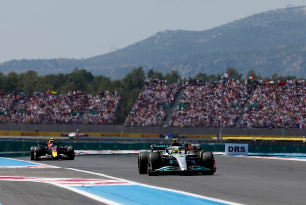44 Lewis Hamilton (GBR, Mercedes-AMG Petronas F1 Team), F1 Grand Prix of France at Circuit Paul Ricard on July 24, 2022 in Le Castellet, France. (Photo by HOCH ZWEI) Le Castellet France