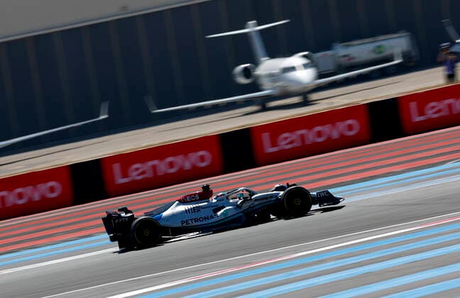 63 George Russell (GBR, Mercedes-AMG Petronas F1 Team), F1 Grand Prix of France at Circuit Paul Ricard on July 24, 2022 in Le Castellet, France. (Photo by HOCH ZWEI) Le Castellet France