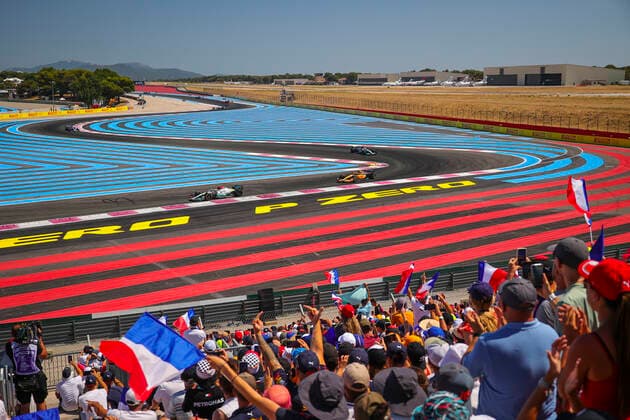 44 Lewis Hamilton (GBR, Mercedes-AMG Petronas F1 Team), 4 Lando Norris (GBR, McLaren F1 Team), 63 George Russell (GBR, Mercedes-AMG Petronas F1 Team), F1 Grand Prix of France at Circuit Paul Ricard on July 24, 2022 in Le Castellet, France. (Photo by HOCH ZWEI) Le Castellet France