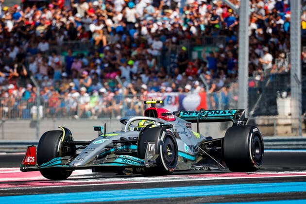 44 Lewis Hamilton (GBR, Mercedes-AMG Petronas F1 Team), F1 Grand Prix of France at Circuit Paul Ricard on July 24, 2022 in Le Castellet, France. (Photo by HOCH ZWEI) Le Castellet France