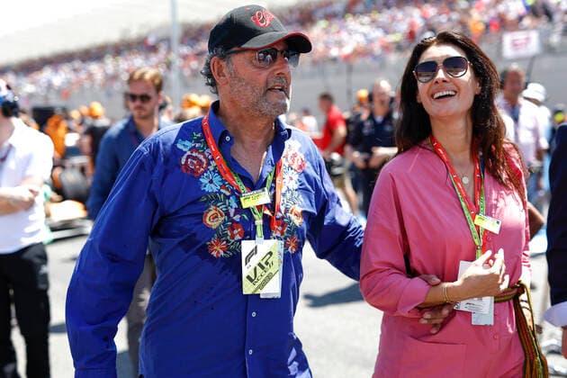 Jean Reno and Zofia Borucka, F1 Grand Prix of France at Circuit Paul Ricard on July 24, 2022 in Le Castellet, France. (Photo by HOCH ZWEI) Le Castellet France