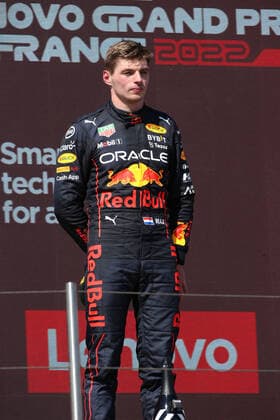 July 24, 2022, France: jul 24 2022 Le Castellet, France - F1 2022 France GP - Race Podium - winner Max Verstappen (NED) Redbull Racing RB18. Formula 1 Championship - FORMULA 1 LENOVO GRAND PRIX DE FRANCE 2022, , France  - ZUMAl164 20220724_zsa_l164_430 Copyright: xGinoxAllegritti Avensimagesx