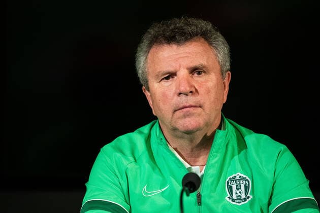 220727 Vladimir Cheburin, head coach of Zalgiris Vilnius after the UEFA Champions League qualifying match between Malmö FF and Zalgiris Vilnius on July 27, 2022 in Malmö. Photo: Mathilda Ahlberg BILDBYRAN COP 240 MA0281 fotboll football soccer fotball champions league malmö ff zalgiris vilnius bbeng qualifying Copyright: MATHILDAxAHLBERG BB220727BB602