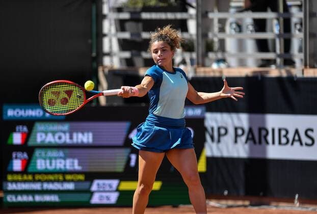2022.07.28 Warszawa Tenis Mecz: Jasmine Paolini - Clara Burel WTA250 BNP Paribas Poland Open N z Jasmine Paolini Foto Lukasz Sobala PressFocus 2022.07.28 Warsaw Tennis Match: Jasmine Paolini - Clara Burel Jasmine Paolini Credit: Lukasz Sobala PressFocus NEWSPIX.PL --- Newspix.pl POLAND OUT!  20220728PF_LS489