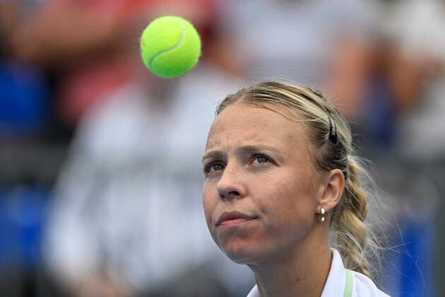 Anett Kontaveit (Estonia) is seen during the Livesport Prague Open WTA, Tennis Damen women’s tennis tournament, singles, quarterfinal against Anastasia Potapova (Russia), on July 29, 2022, in Prague, Czech Republic. (CTKxPhoto MichalxKamaryt) CTKPhotoP2022072903174  kmt