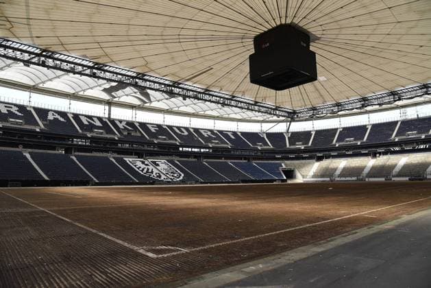 29.07.2022 Frankfurt am Main, Deutsche Bank Park Fussball, 1. Bundesliga, Saison 2022 2023 Eintracht Frankfurt Stadion - nach den Konzerten muss der Stadionrasen erneuert werden emspor, DFL regulations prohibit any use of photographs as image sequences and or quasi-video