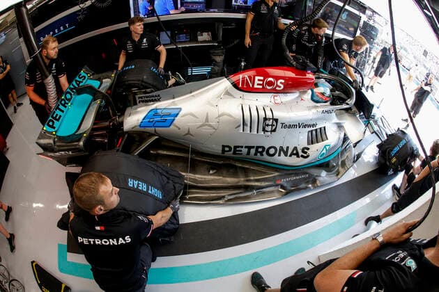 63 George Russell (GBR, Mercedes-AMG Petronas F1 Team), F1 Grand Prix of Hungary at Hungaroring on July 29, 2022 in Budapest, Hungary. (Photo by HOCH ZWEI) Budapest Hungary