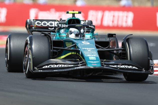 F1 Gran Prix of Hungary Sebastian Vettel of Aston Martin on track during free practice 1 ahead of the F1 Grand Prix of Hungary. Mogyorod Hungaroring Hungary Copyright: xMarcoxCanonierox