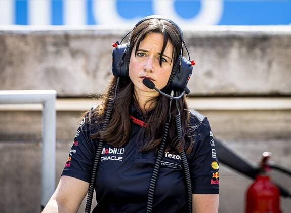 2022-07-29 15:06:05 BUDAPEST - Hannah Schmitz, strategy engineer at Red Bull Racing, during the first practice session ahead of the F1 Hungarian Grand Prix at the Hungaroring Circuit. ANP REMKO DE WAAL netherlands out - belgium out Boedapest xVIxxIVx