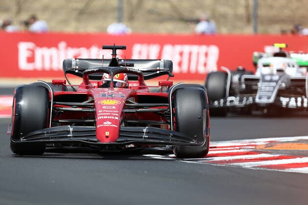 F1 Gran Prix of Hungary Charles Leclerc of Scuderia Ferrari on track during practice ahead of the F1 Grand Prix of Hungary at Hungaroring on July 29, 2022 Mogyorod, Hungary. Mogyorod Hungaroring Hungary Copyright: xMarcoxCanonierox